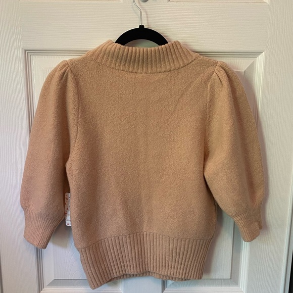 Free People Mock Neck Bubble Sleeve Sweater - Picture 5 of 5